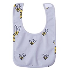 Pattern Leaves Daisies Print Baby Bib by Cemarart