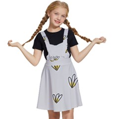 Pattern Leaves Daisies Print Kids  Apron Dress by Cemarart