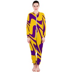 Waves Pattern Lines Wiggly Onepiece Jumpsuit (ladies) by Cemarart