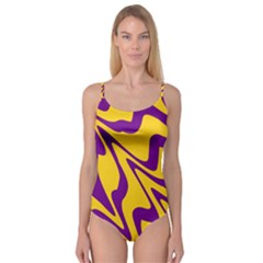 Waves Pattern Lines Wiggly Camisole Leotard  by Cemarart