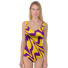 Waves Pattern Lines Wiggly Princess Tank Leotard  by Cemarart