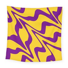 Waves Pattern Lines Wiggly Square Tapestry (large) by Cemarart