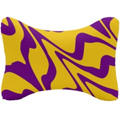 Waves Pattern Lines Wiggly Seat Head Rest Cushion by Cemarart