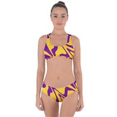 Waves Pattern Lines Wiggly Criss Cross Bikini Set by Cemarart