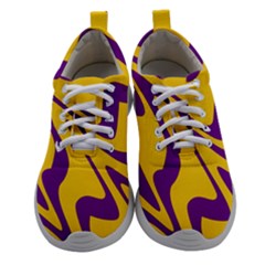 Waves Pattern Lines Wiggly Women Athletic Shoes by Cemarart