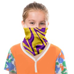 Waves Pattern Lines Wiggly Face Covering Bandana (kids) by Cemarart