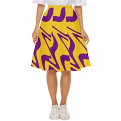 Waves Pattern Lines Wiggly Classic Short Skirt by Cemarart