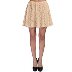 Lines Pattern Wiggly Minimal Print Skater Skirt by Cemarart