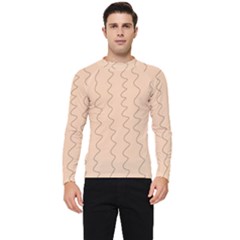 Lines Pattern Wiggly Minimal Print Men s Long Sleeve Rash Guard by Cemarart