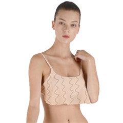 Lines Pattern Wiggly Minimal Print Layered Top Bikini Top  by Cemarart