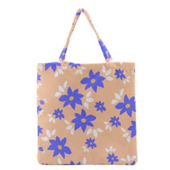 Flowers Pattern Floral Print Grocery Tote Bag by Cemarart