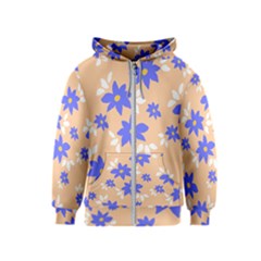 Flowers Pattern Floral Print Kids  Zipper Hoodie