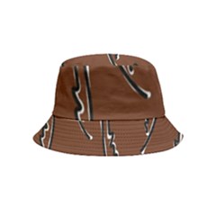 Feather Leaf Pattern Print Inside Out Bucket Hat (kids) by Cemarart