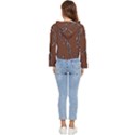 Feather Leaf Pattern Print Women s Lightweight Cropped Hoodie View4