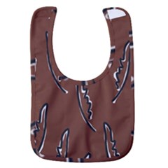 Feather Leaf Pattern Print Baby Bib by Cemarart