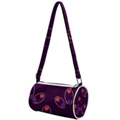 Pattern Petals Dots Print Seamless Mini Cylinder Bag by Cemarart