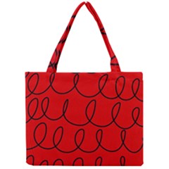 Red Background Wallpaper Mini Tote Bag by Cemarart