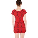 Red Background Wallpaper Short Sleeve Bodycon Dress View2