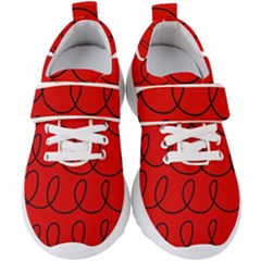 Red Background Wallpaper Kids  Velcro Strap Shoes by Cemarart