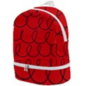 Red Background Wallpaper Zip Bottom Backpack View1