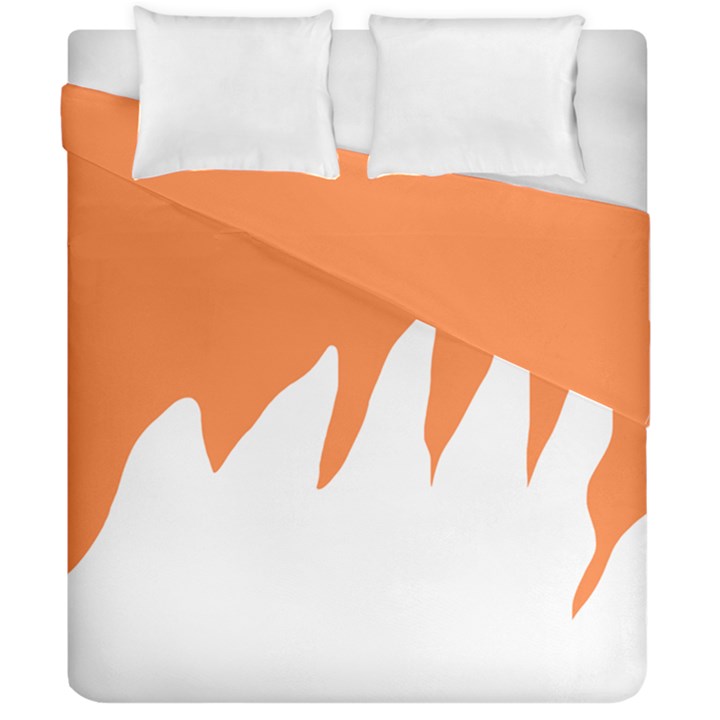 Orange Background Halloween Duvet Cover Double Side (California King Size)