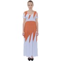 Orange Background Halloween High Waist Short Sleeve Maxi Dress View1