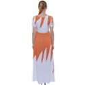 Orange Background Halloween High Waist Short Sleeve Maxi Dress View2