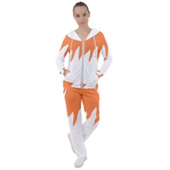 Orange Background Halloween Women s Tracksuit by Cemarart