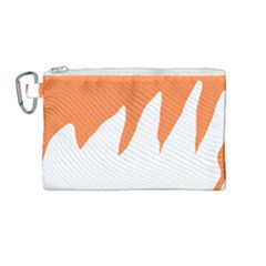 Orange Background Halloween Canvas Cosmetic Bag (medium) by Cemarart