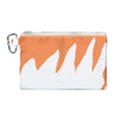 Orange Background Halloween Canvas Cosmetic Bag (Medium) View1