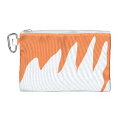 Orange Background Halloween Canvas Cosmetic Bag (large) by Cemarart