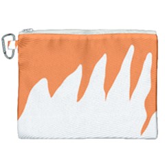 Orange Background Halloween Canvas Cosmetic Bag (xxl) by Cemarart