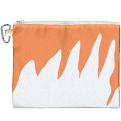 Orange Background Halloween Canvas Cosmetic Bag (xxxl) by Cemarart