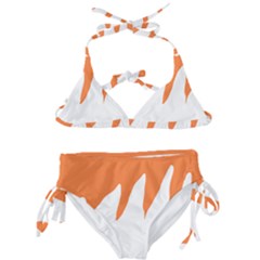 Orange Background Halloween Kids  Classic Bikini Set by Cemarart