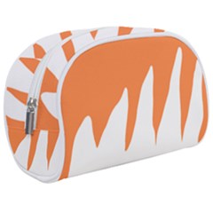 Orange Background Halloween Make Up Case (medium) by Cemarart