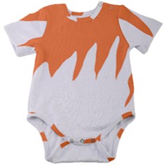 Orange Background Halloween Baby Short Sleeve Bodysuit by Cemarart