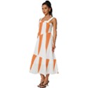 Orange Background Halloween Square Neckline Tiered Midi Dress View2