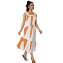 Orange Background Halloween Square Neckline Tiered Midi Dress View3