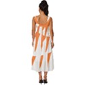 Orange Background Halloween Square Neckline Tiered Midi Dress View4