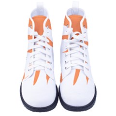 Orange Background Halloween Men s High-top Canvas Sneakers by Cemarart