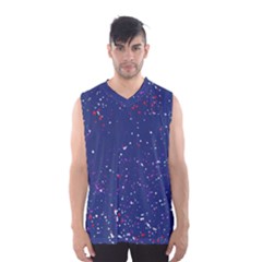 Texture Grunge Speckles Dots Men s Basketball Tank Top by Cemarart