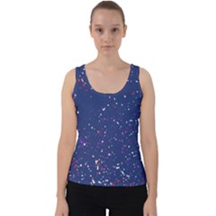 Texture Grunge Speckles Dots Velvet Tank Top by Cemarart