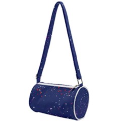 Texture Grunge Speckles Dots Mini Cylinder Bag by Cemarart