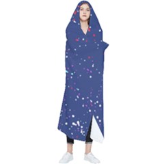 Texture Grunge Speckles Dots Wearable Blanket by Cemarart