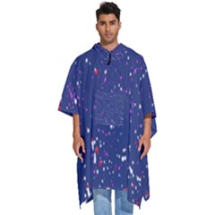 Texture Grunge Speckles Dots Men s Hooded Rain Ponchos by Cemarart