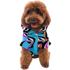 Liquid Warp Background Orange Blue Dog Coat by Cemarart