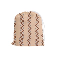 Print Pattern Minimal Tribal Drawstring Pouch (large) by Cemarart