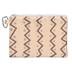 Print Pattern Minimal Tribal Canvas Cosmetic Bag (xl) by Cemarart