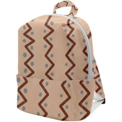 Print Pattern Minimal Tribal Zip Up Backpack by Cemarart