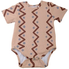 Print Pattern Minimal Tribal Baby Short Sleeve Bodysuit by Cemarart